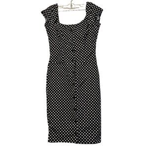 NWT Women's Switchblade Stiletto Polka Dot Rockabilly Pinup Betty Dress Large